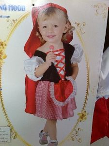 Kids Costumes to Hire - Little Red Riding Hood - (Dress & hooded cape)